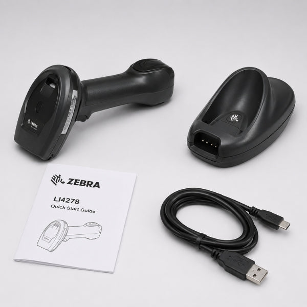 Zebra LI4278 1D Wireless Barcode Scanner | USB