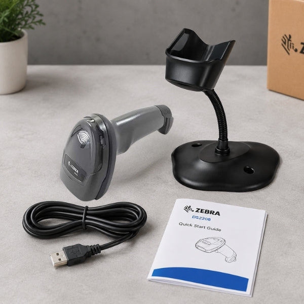 Zebra DS2208 1D Wired Barcode Scanner | USB