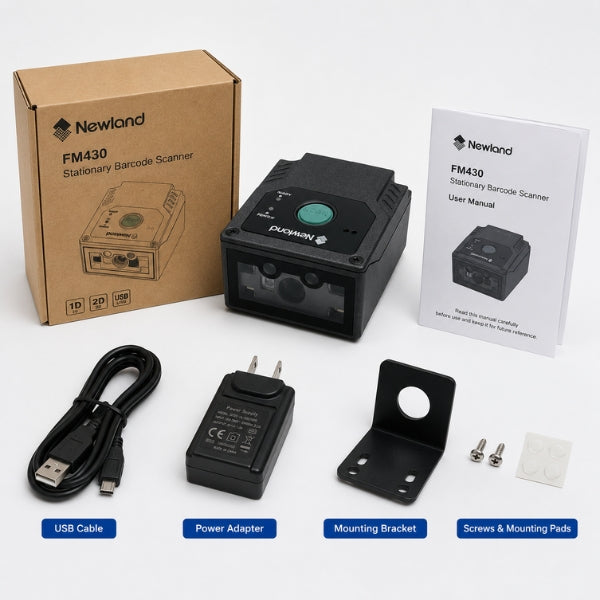 Newland FM430 Stationary Barcode Scanner | 1D/2D | USB