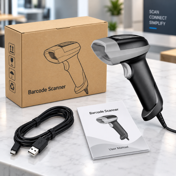 RUGTEK LS-3002 2D Wired Barcode Scanner