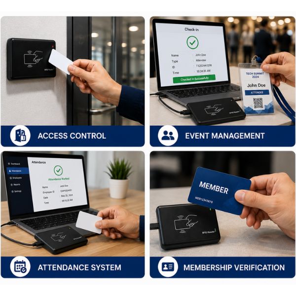 RFID HF NFC Desktop Smart Card Reader