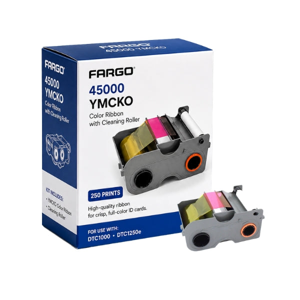Fargo 45000 YMCKO ribbon cartridge
