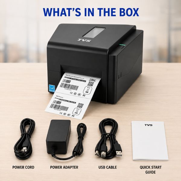 TVS LP46 Lite Thermal Transfer & Direct Label Printer