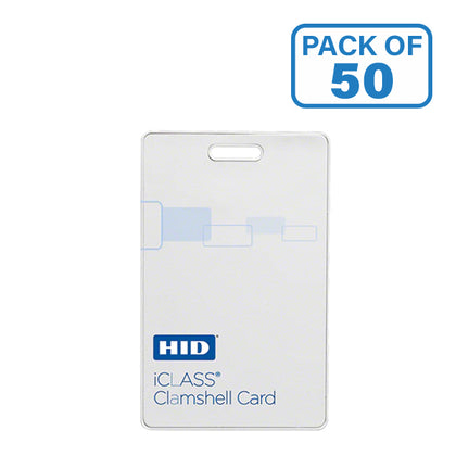 HID 2K2 iClass Clamshell Cards | 50 PCS | 13.56 MHz | Pack of ( 50 )