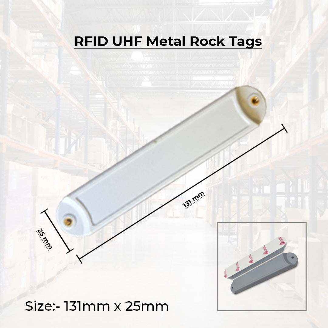 RFID UHF Metal Rock Tags | Read 10 Mtr- For Metal Surfaces & Industrial Equipment