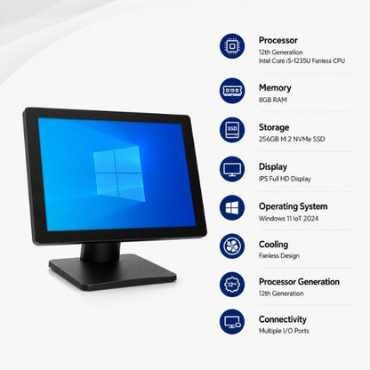 Windows POS | SRK 207B | Intel Core i5-1235U | IPS FHD Display | 8GB RAM + 256GB | Win11 IoT