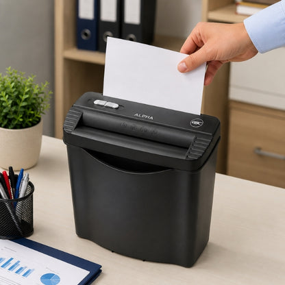GBC ALPHA RIBBON 230V EU Straight Cut Home Office Paper Shredder | 6 Sheet Capacity