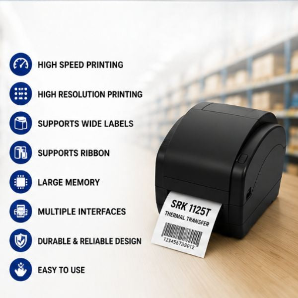 SRK 1125T Thermal Transfer Label Printer 