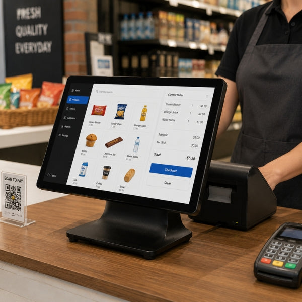 Windows POS |SRK WD-J4125| Windows 11 | 15.1" Display | 8GB RAM+128GB SSD | RS232+USB