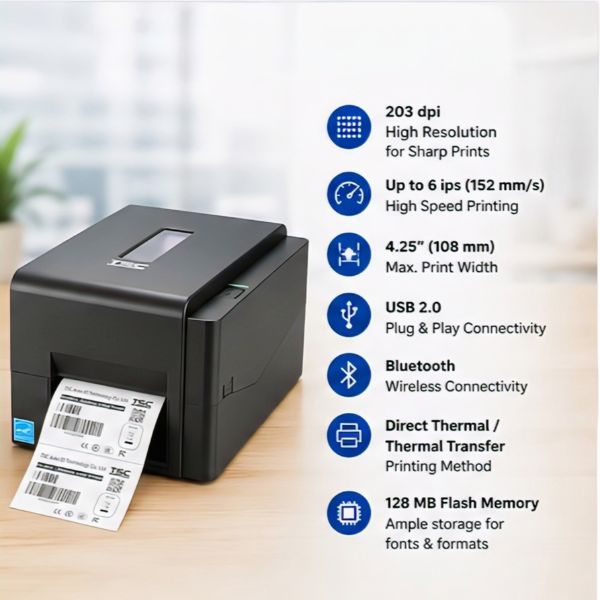 TSC TE210 Barcode Label Printer
