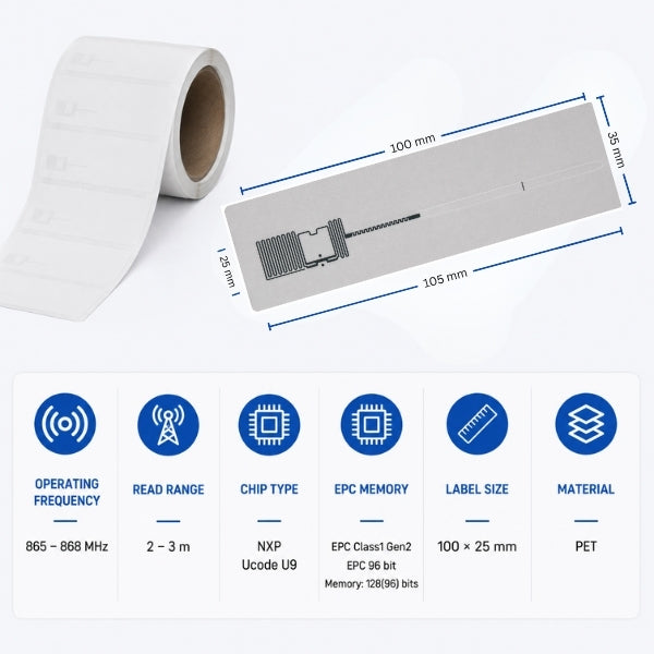 RFID UHF Jewellery Soft Label Tags 