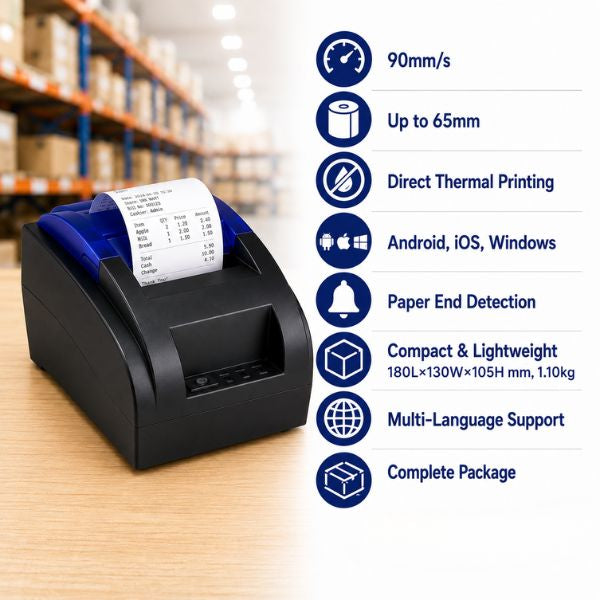 SRK-T58 Direct Thermal Receipt Printer