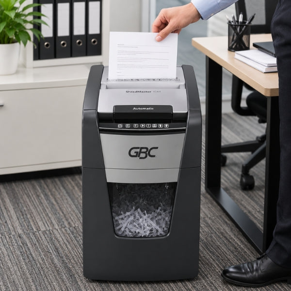 GBC 150M ShredMaster Micro Cut Auto Feed Personal Paper Shredder | 150 Sheet Capacity