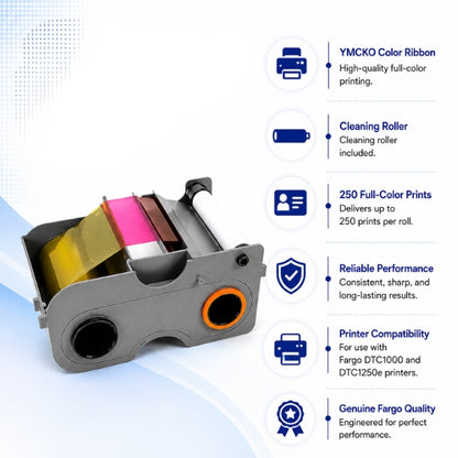 Fargo 45000 YMCKO ribbon cartridge