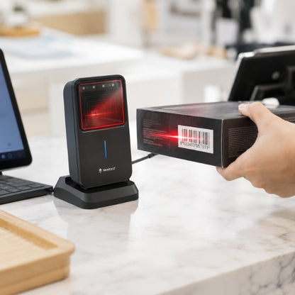 Newland FR42 Desktop Scanner | 1D/2D Wireless Barcode Scanner | USB