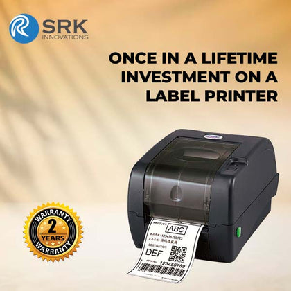 TSC TTP 345 Thermal Transfer Label Printer | 4 inch | 300 dpi | USB+BT+RS232 | 2 year warranty