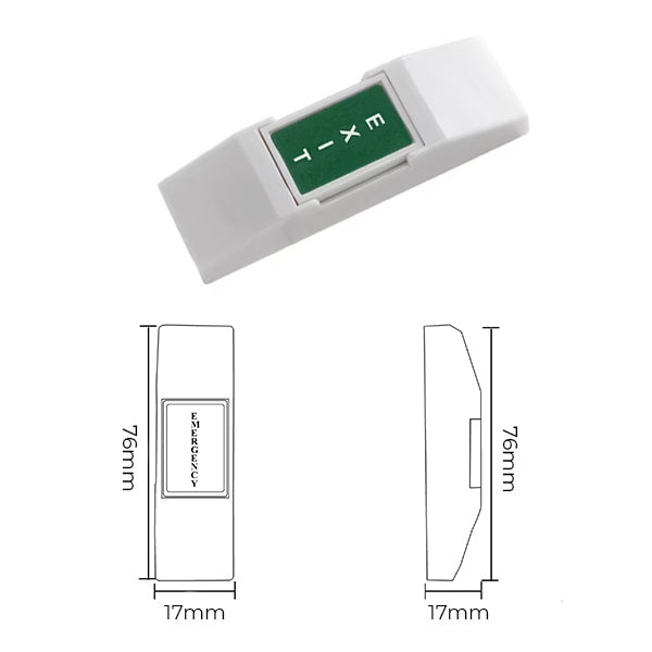 Emergency Exit Button |Size:76x17x17mm | Mini Design -Door Access Control