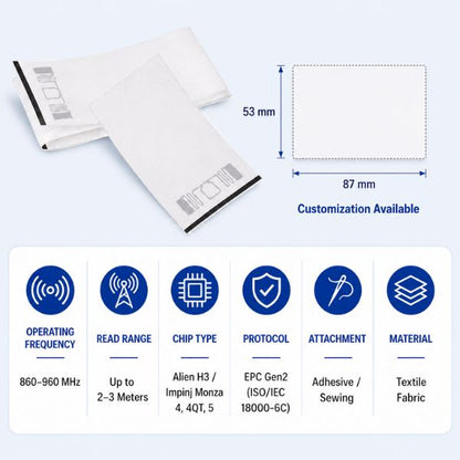 RFID UHF Woven garment Tag 