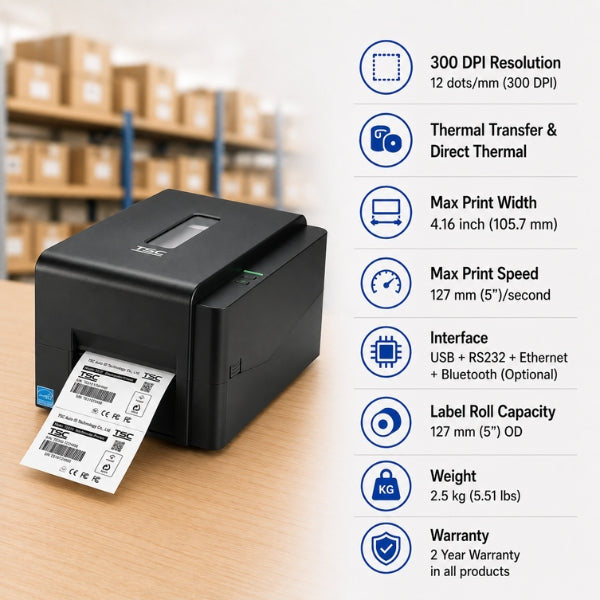 TSC TE310 Thermal Transfer Barcode Printer
