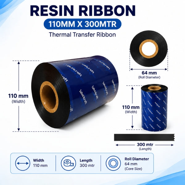 Resin Ribbon | 105MM X 300MTR | Thermal Transfer Ribbons