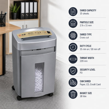 Gobbler GS A61.8T Cross Cut Paper Shredder | 15 sheets