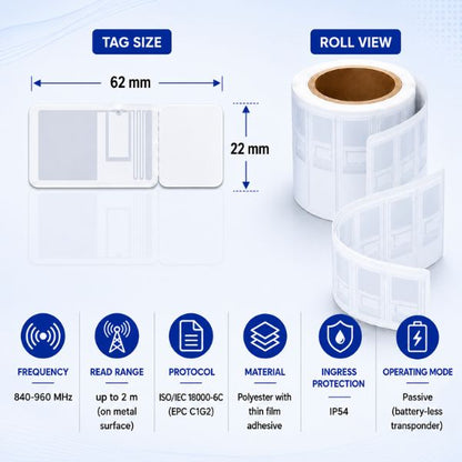 RFID UHF Fold Metal Label Tag 