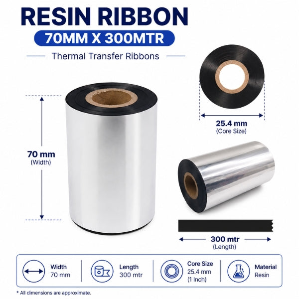 Resin Thermal Transfer Ribbon (70mm x 300Mtr)