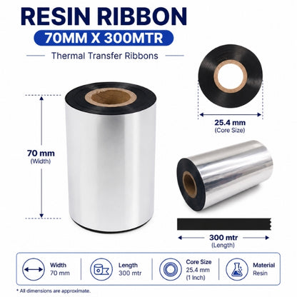 Resin Thermal Transfer Ribbon (70mm x 300Mtr)