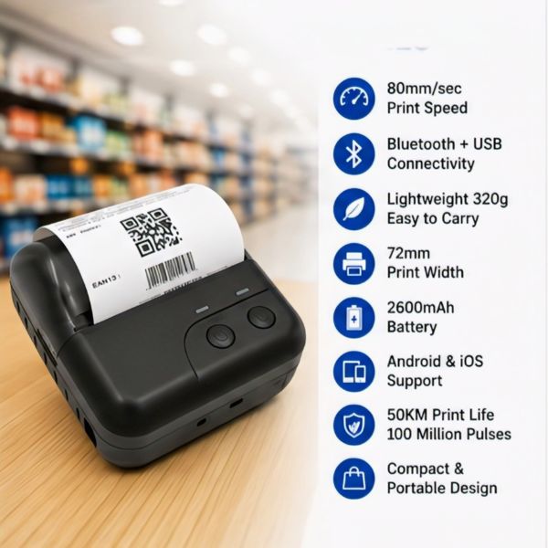 SRK-80B 3 Inch Thermal mobile Printer
