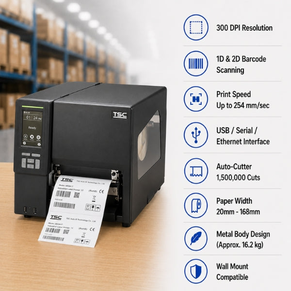 TSC-MH361T Metal Industrial Barcode Lable Printer