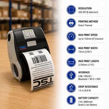 TSC ALPHA-30R Direct Thermal Label Printer