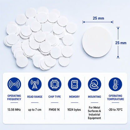 RFID NFC HF Token Round Tags