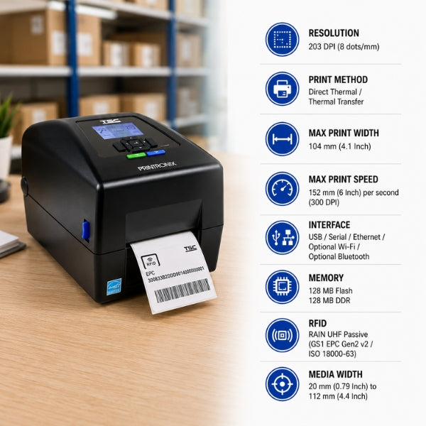 TSC T820 RFID UHF Desktop Printer