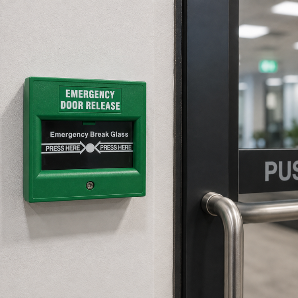 Emergency Break Glass Box |Size:10x10x10mm | Fire Alarm Safety- Door Access Control
