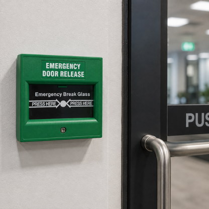 Emergency Break Glass Box |Size:10x10x10mm | Fire Alarm Safety- Door Access Control