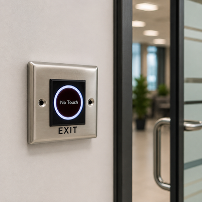 Exit Switch | No-Touch Technology |Size:86x86x28 | Wired| Stainless Steel Design