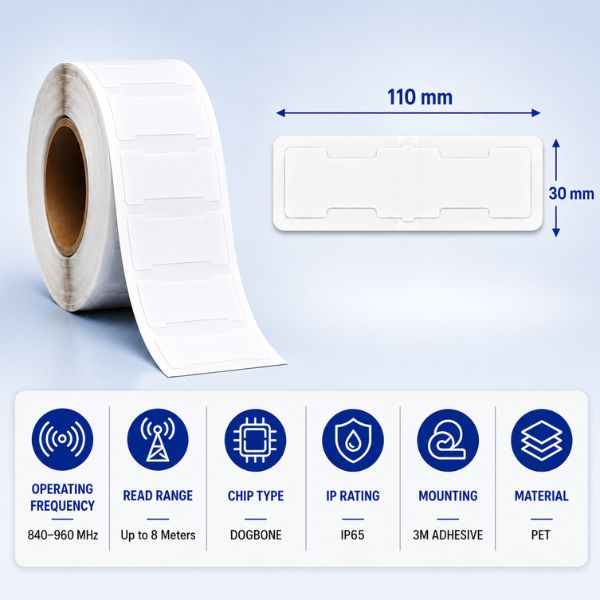 RFID UHF 3M Windshield Tag