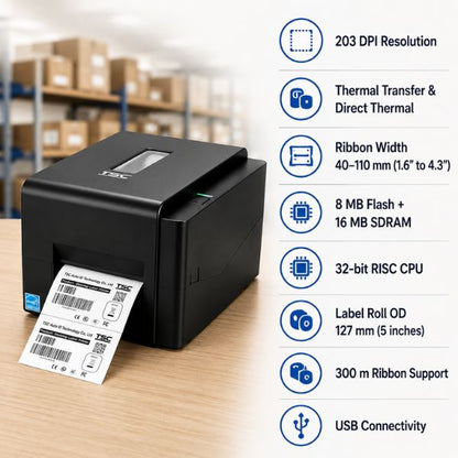 TSC TE 244 Thermal Transfer Barcode Printer