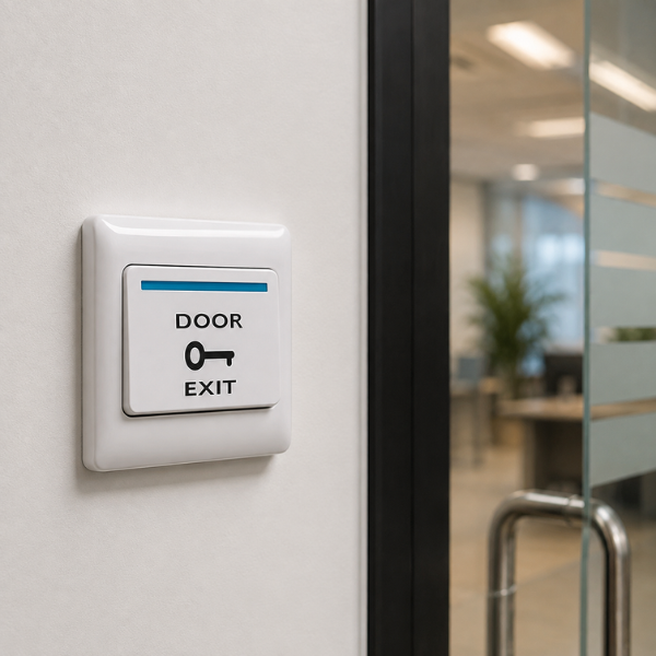 Door Exit Push Button | Plastic Material |Size:86x86mm| Wired|Touch -Electric Access Control
