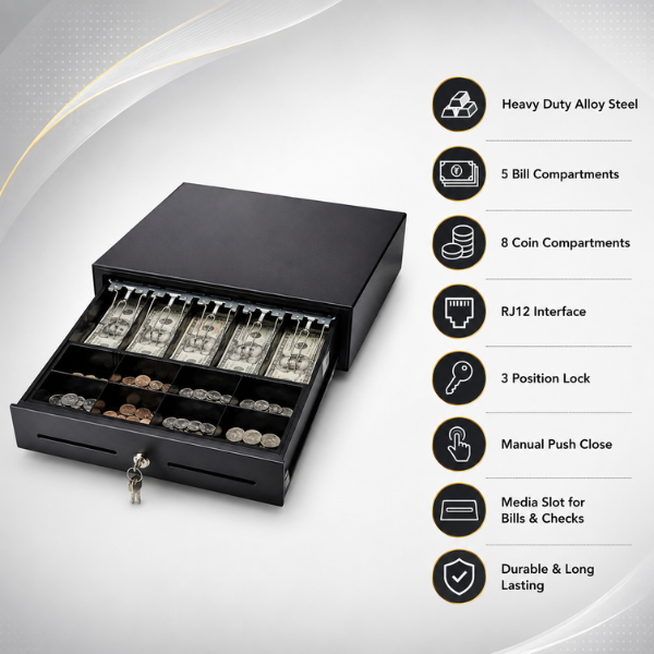 POS Cash Drawer with 13 Slots|SRK-514