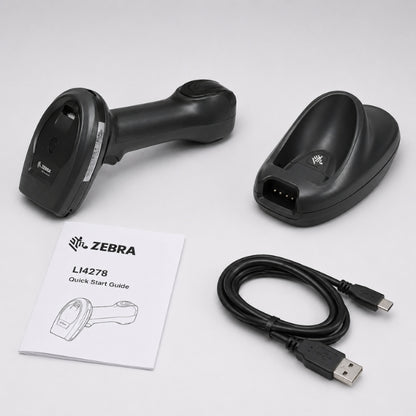 Zebra LI4278 1D Wireless Barcode Scanner | USB