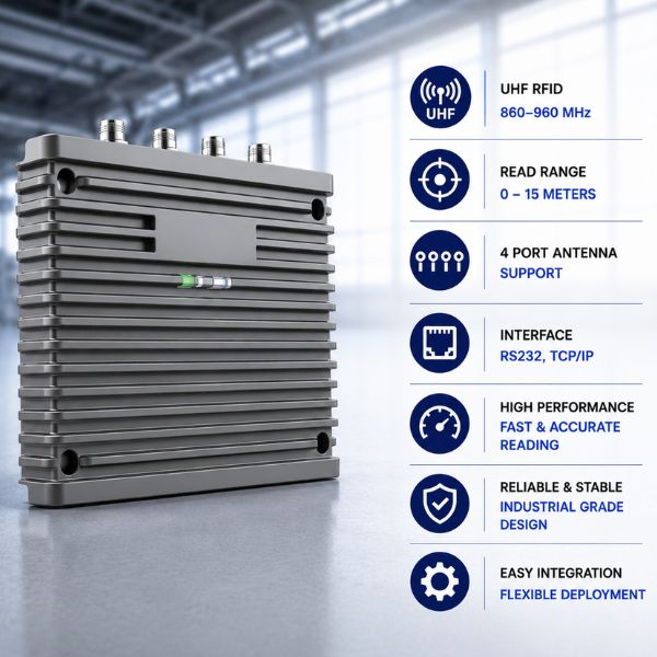 SRK-CD04 RFID UHF 4 Port Fixed Reader