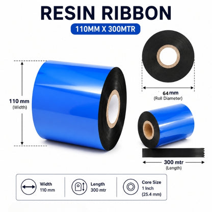 Resin Ribbon | 110MM X 300MTR | Thermal Transfer Ribbons