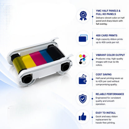 Evolis R5H004NAA YMCKO half-panel Ribbon