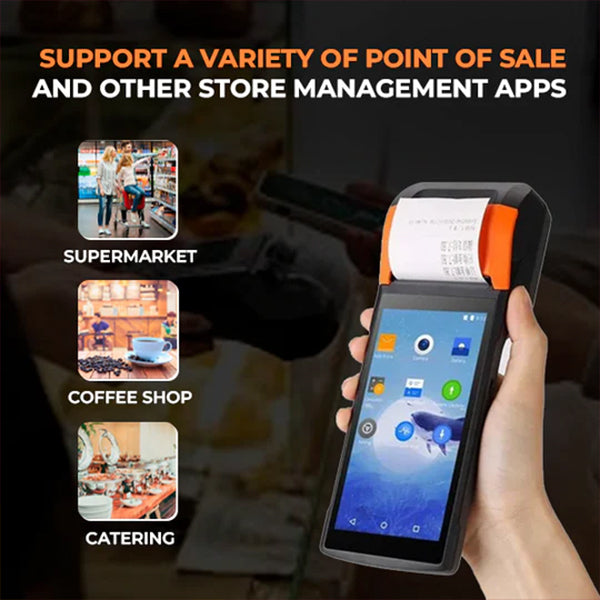 SUNMI V2S NFC Mobile Terminal | Android 11 | 15.5″ HD Display | 2+16GB | 58mm thermal printer |  NFC | Bluetooth+WIFI