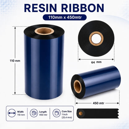Resin Ribbon | 110MM X 450MTR | Thermal Transfer Ribbons