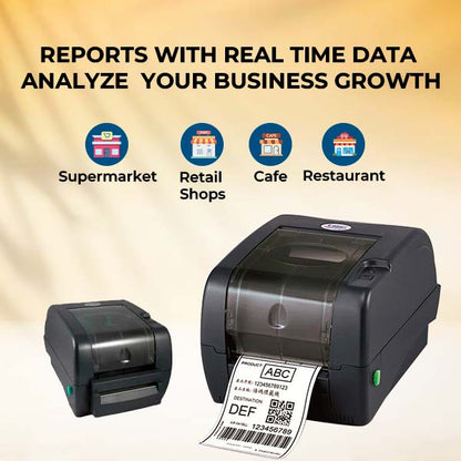 TSC TTP 345 Thermal Transfer Label Printer | 4 inch | 300 dpi | USB+BT | 1 year warranty