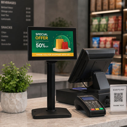 
Customer POS Display |SRK-BS500-II | TFT-LCD Display | 5 inch Color Panel | | USB | 1 year warranty