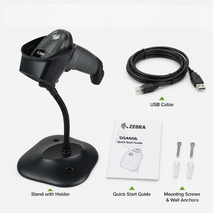 Zebra DS4608 1D & 2D Wired Barcode Scanner | USB