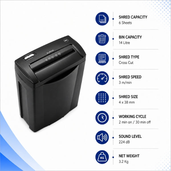 SHRED X-CUT GBC ALPHA CONFETTI 230V EU